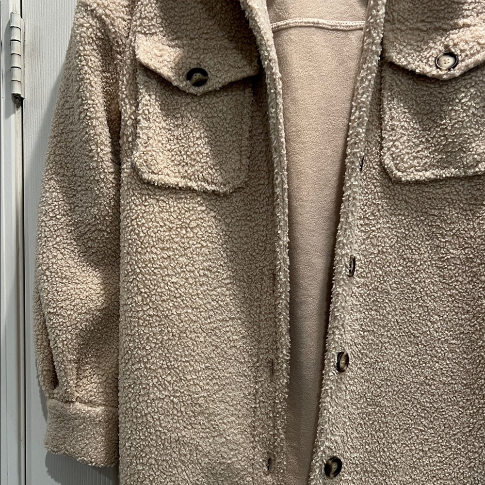 Bagatelle Cream Sherpa Jacket - Picture 5 of 8